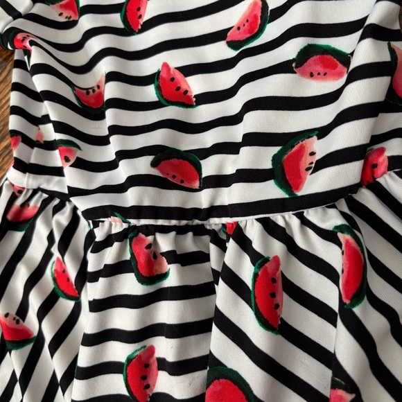 DotDotSmile -  Toddler Girl's Dress - Watermelon Wonder Ballerina Dress in 3/4 - Picture 4 of 7